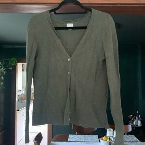 Olive Green Cardigan
